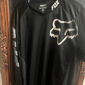 Fox Men's Black Jersey with White Logo